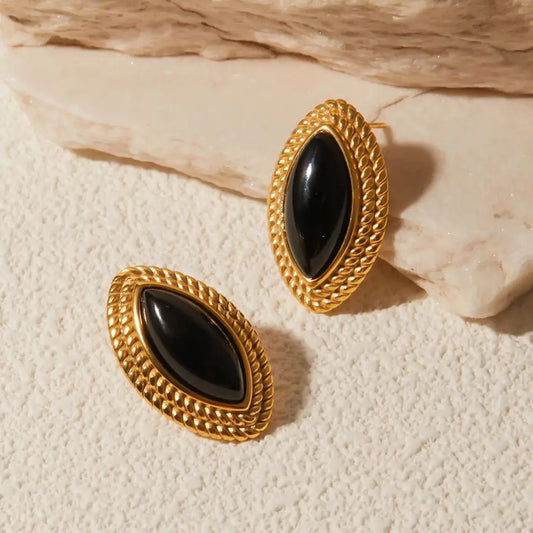 Black Jade Earrings